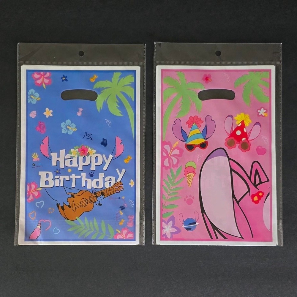 Stitch Themed Party Gift Bags 10 Goody Bags Each Pack- Birthday Snack Toy Treat
